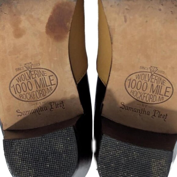 Samantha Pleet Wolverine x Anthropologie Two Tone/Colorblock Leather Boots - Picture 8 of 10